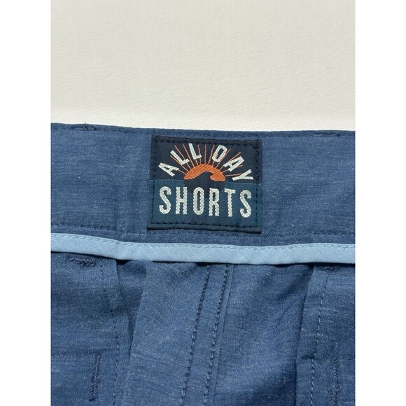 Faherty All Day Shorts Mens 32 Blue Casual Stretch Drawstring Pocket Summer - Picture 12 of 14